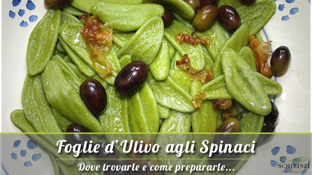 Vendita pasta foglie d'ulivo verde agli spinaci pugliese del Salento